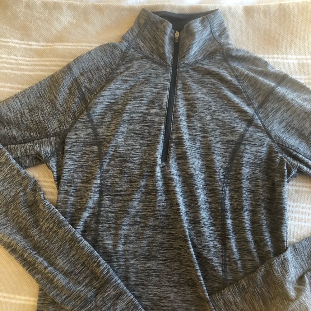Old Navy Active Semi-Fitted Gray Zip Up